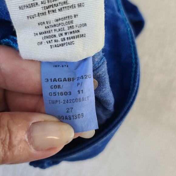 Pilcro and the Letterpress women's denims shorts blue Size 27 stretch fit beachy - Picture 8 of 9